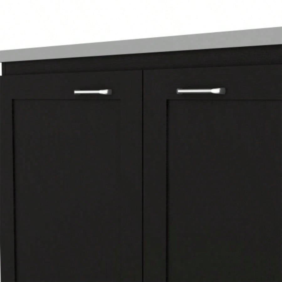 Zurich Cabinet Set, Two Shelves Black