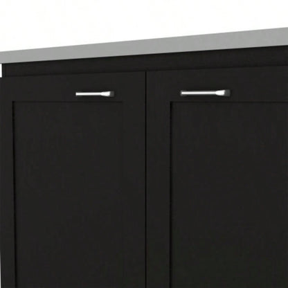 Zurich Cabinet Set, Two Shelves Black