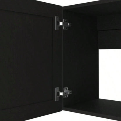 Zurich Cabinet Set, Two Shelves Black