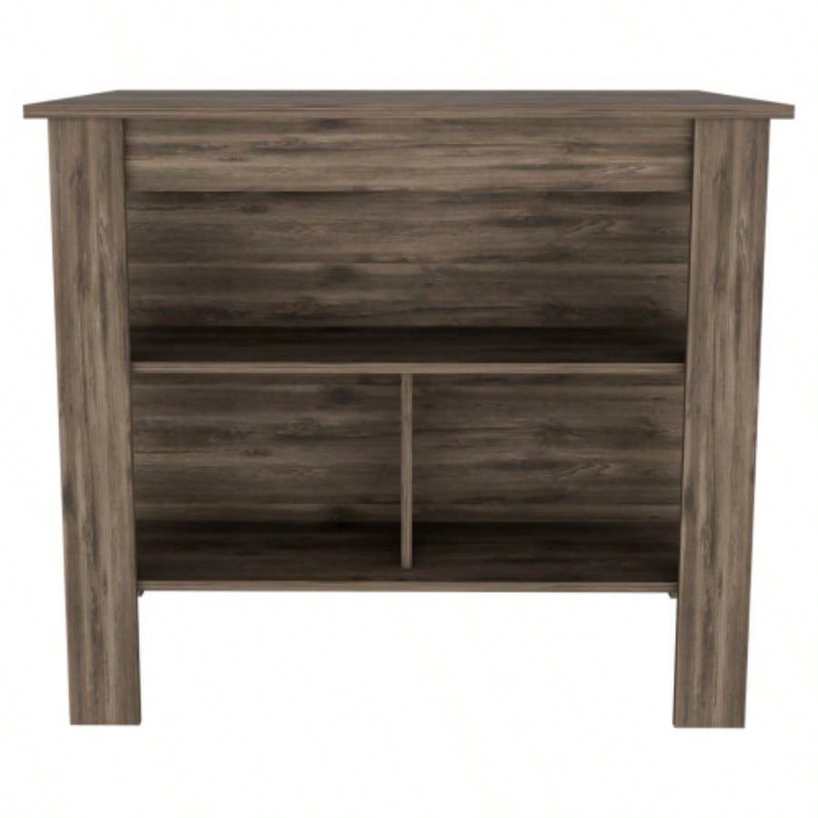 Dark Brown 3 - Shelf Kitchen Island