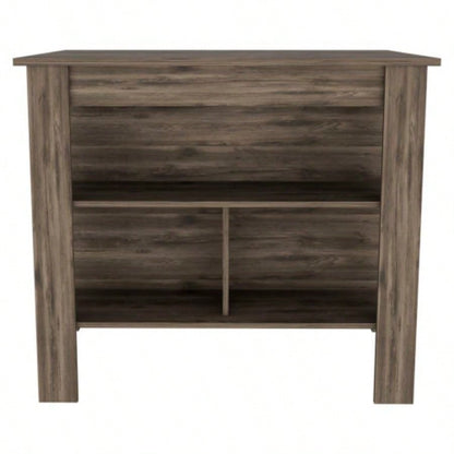 Dark Brown 3 - Shelf Kitchen Island