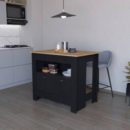 Black 2 - Door Kitchen Island