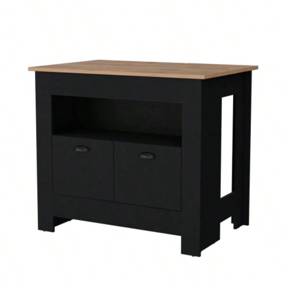 Black 2 - Door Kitchen Island