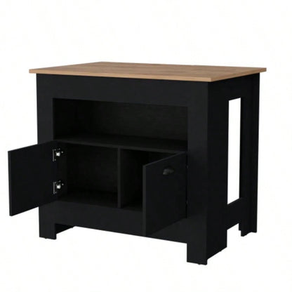 Black 2 - Door Kitchen Island