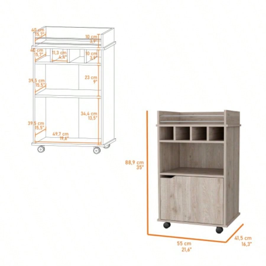 Macadamia 1 - Door Bar Cart