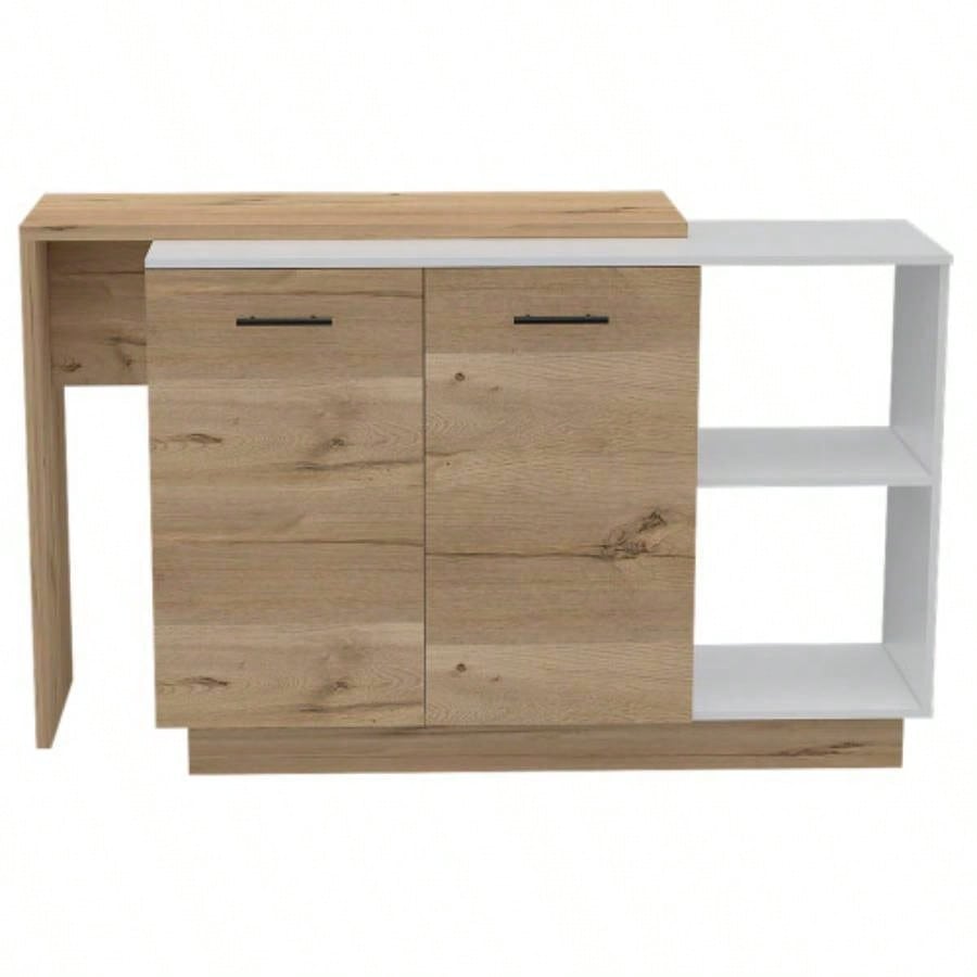 Chesterfield 2 - Shelf 1 - Drawer 3 - Division Kitchen Island White