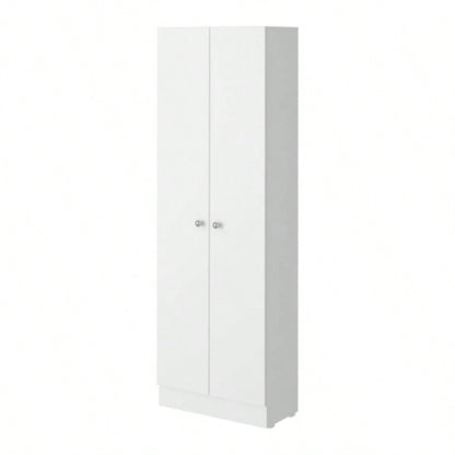 White and Light Oak 4 - Door 2 - piece Kitchen Set, Kitchen Island and Pantry Cabinet