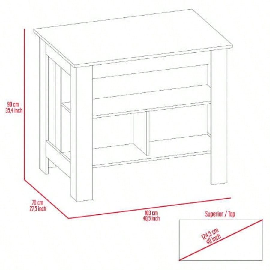 Brookvale 8 - Shelf 2 - Door 2 - piece Kitchen Set, Kitchen Island and Pantry Cabinet Dark Brown