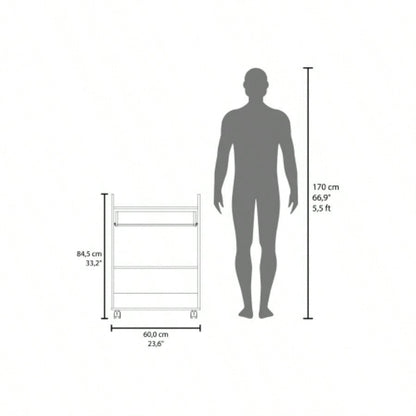 Derry Coffee Cart, Living Room, White