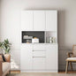 74 Kitchen Pantry Cabinet with Charging Station, Freestanding Buffet Cupboards Sideboard with Drawer, Modern Pantry Cabinet with Microwave Stand Kitchen, Living Room, Dinning Room