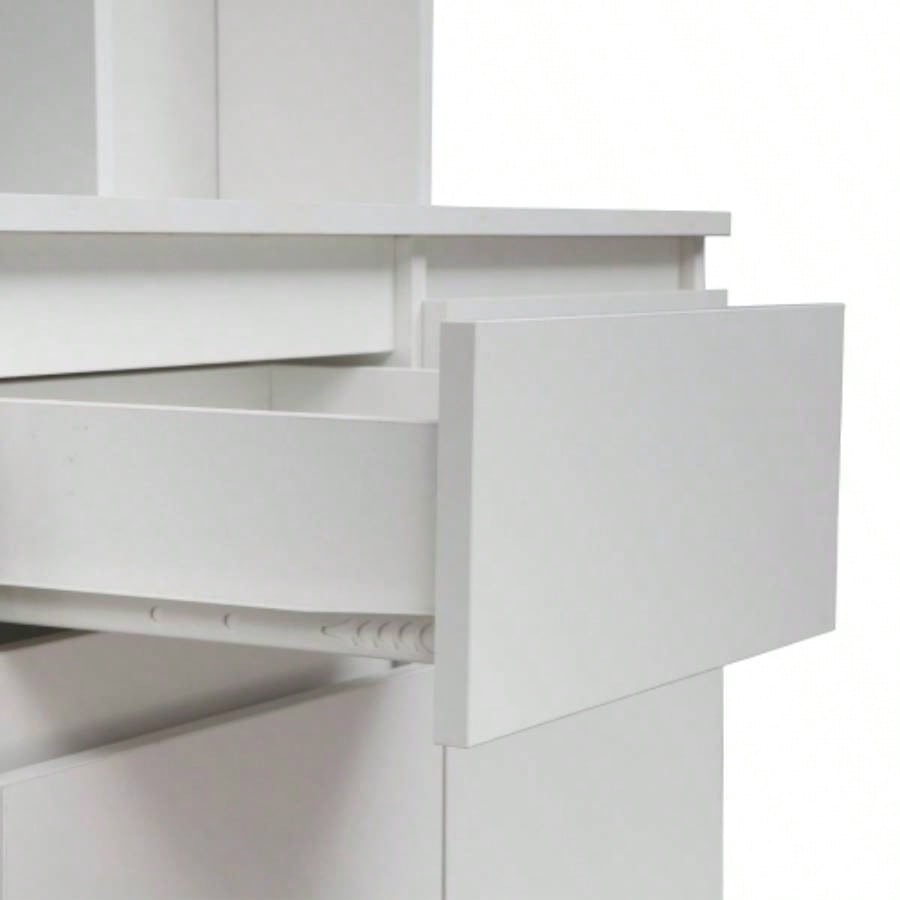 74 Kitchen Pantry Cabinet with Charging Station, Freestanding Buffet Cupboards Sideboard with Drawer, Modern Pantry Cabinet with Microwave Stand Kitchen, Living Room, Dinning Room