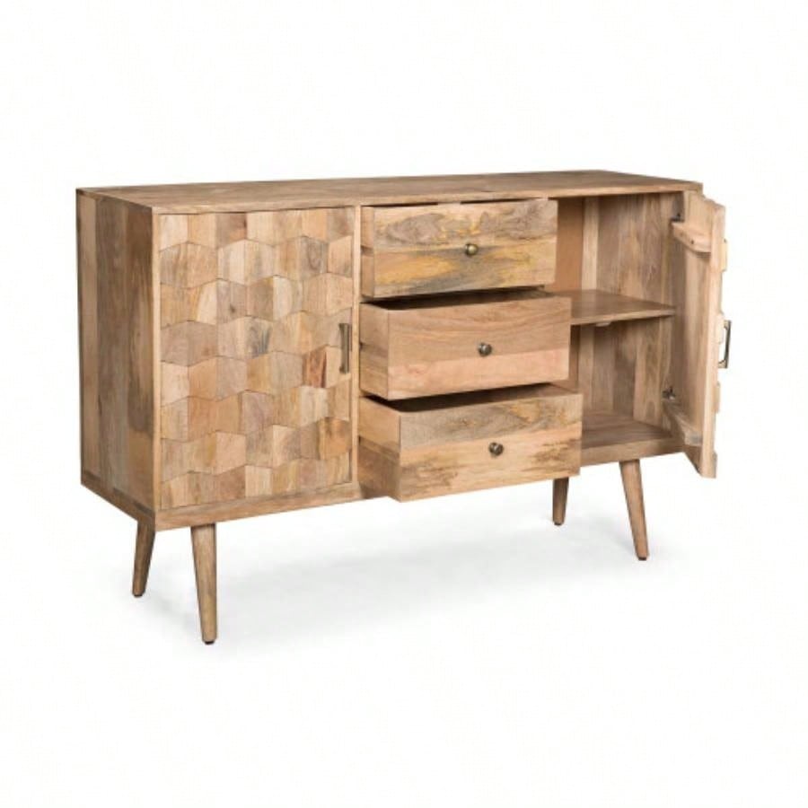 3 DRAWER SIDEBOARD WITH 2 DOOR KD