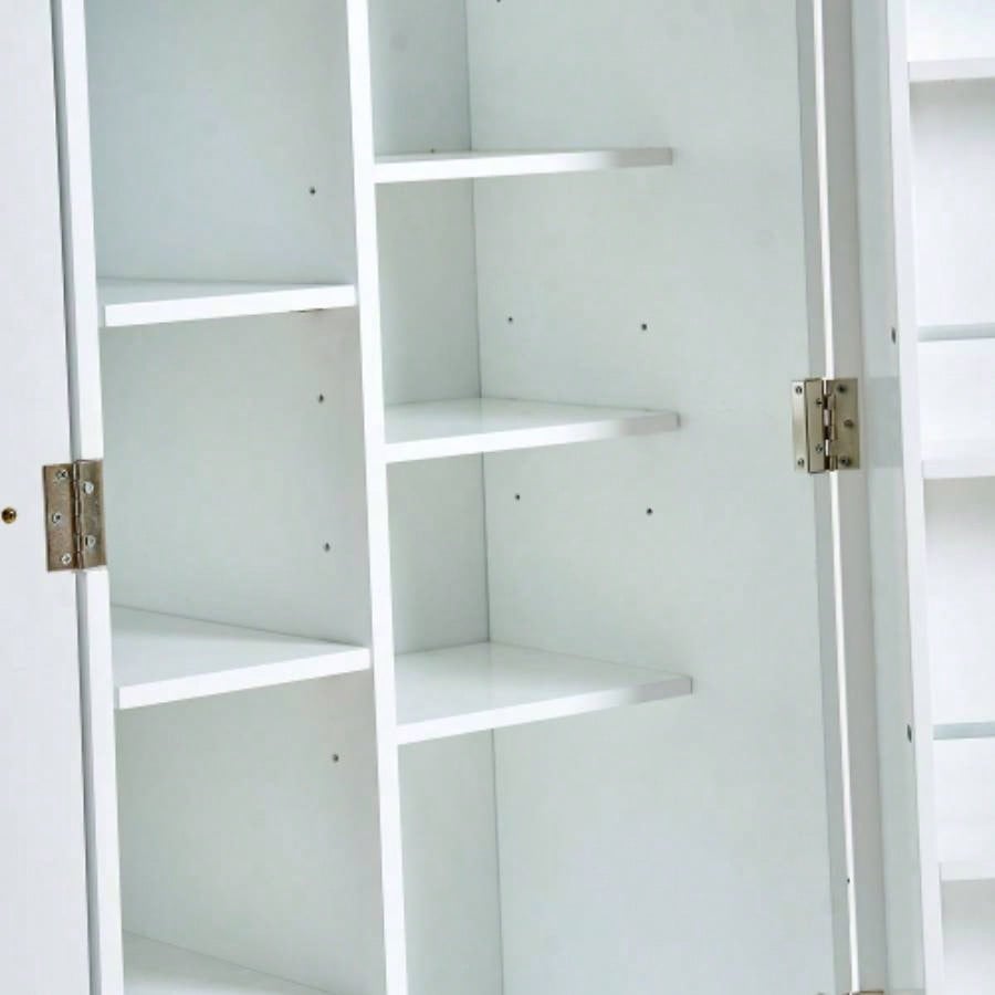 Kitchen Pantry Storage Cabinet, Freestanding Pantry Cabinet with Doors Adjustable Shelves, Small Food Pantry Cabinet Kitchen, Dining Room Room White