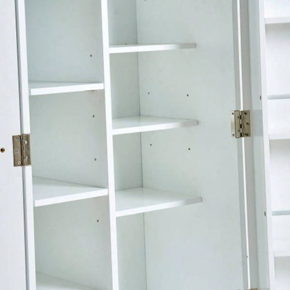 Kitchen Pantry Storage Cabinet, Freestanding Pantry Cabinet with Doors Adjustable Shelves, Small Food Pantry Cabinet Kitchen, Dining Room Room White