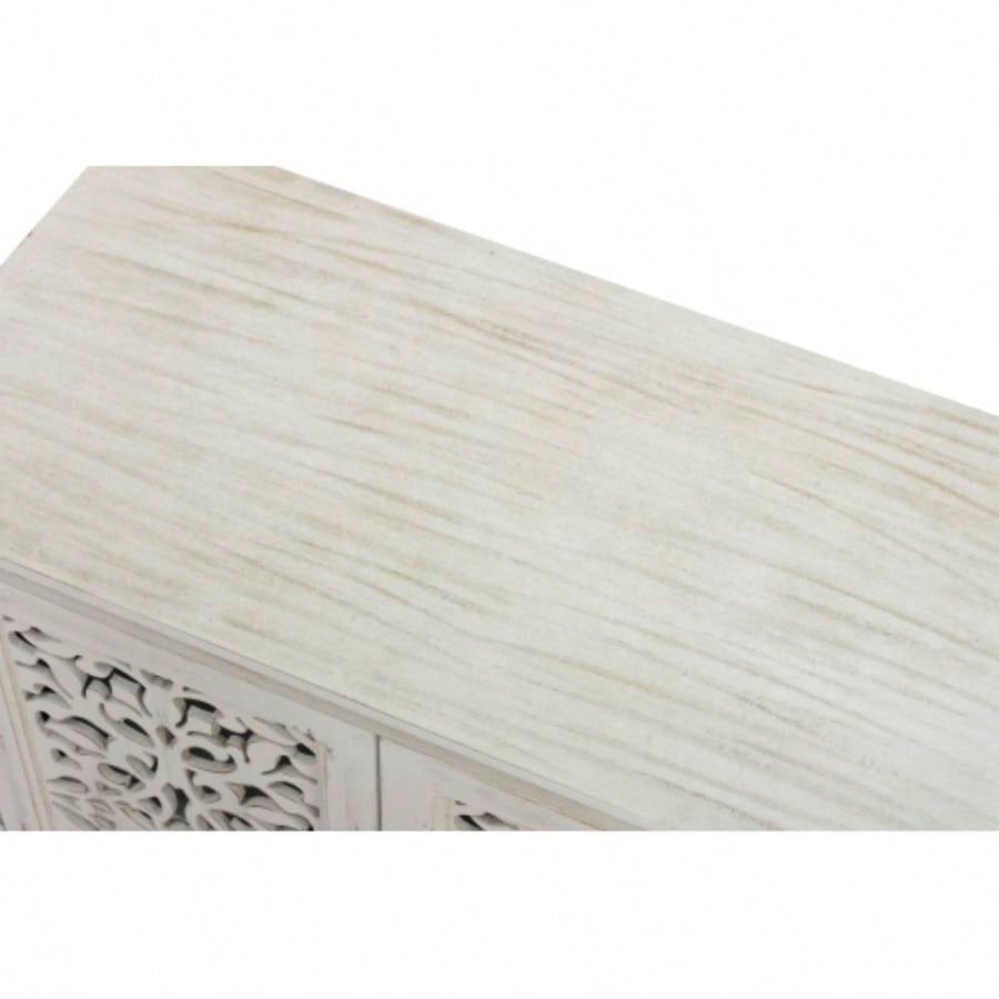 Antique Sideboard Storage Cabinet, Vintage Accent Cabinet, 2 carving Doors Buffet Server Console Cabinet Kitchen Dining Room Living Room Hallway