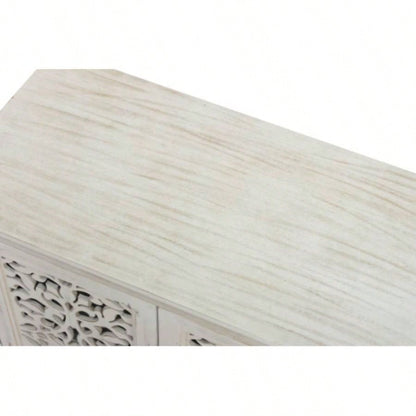 Antique Sideboard Storage Cabinet, Vintage Accent Cabinet, 2 carving Doors Buffet Server Console Cabinet Kitchen Dining Room Living Room Hallway