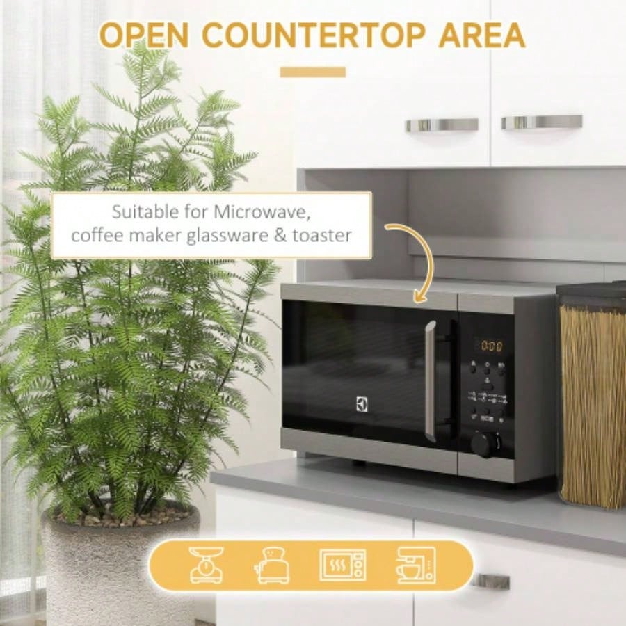 HomCom 71 Modern Freestanding Kitchen Buffet Hutch With Server and Storage