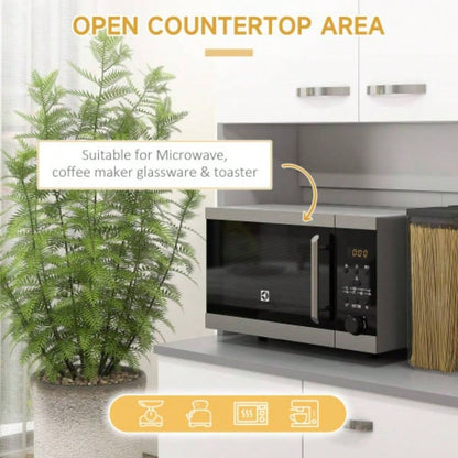 HomCom 71 Modern Freestanding Kitchen Buffet Hutch With Server and Storage