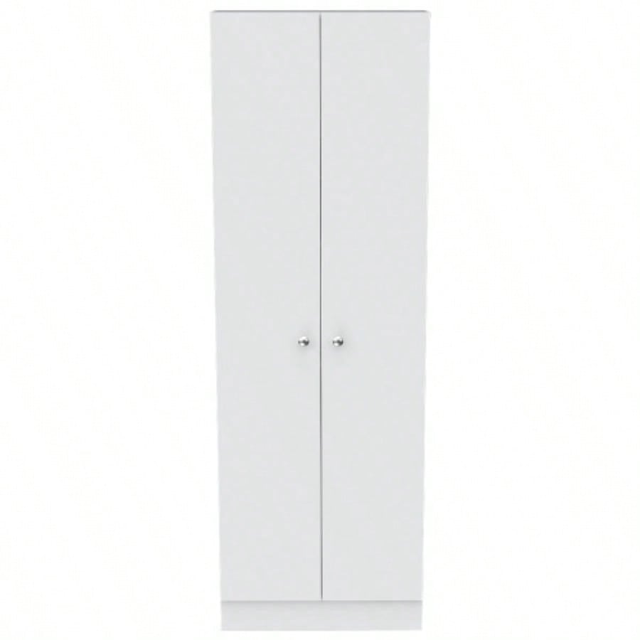 Multistorage Pantry Cabinet, Five Shelves, Double Door Cabinet - White