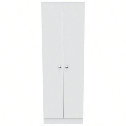 Multistorage Pantry Cabinet, Five Shelves, Double Door Cabinet - White