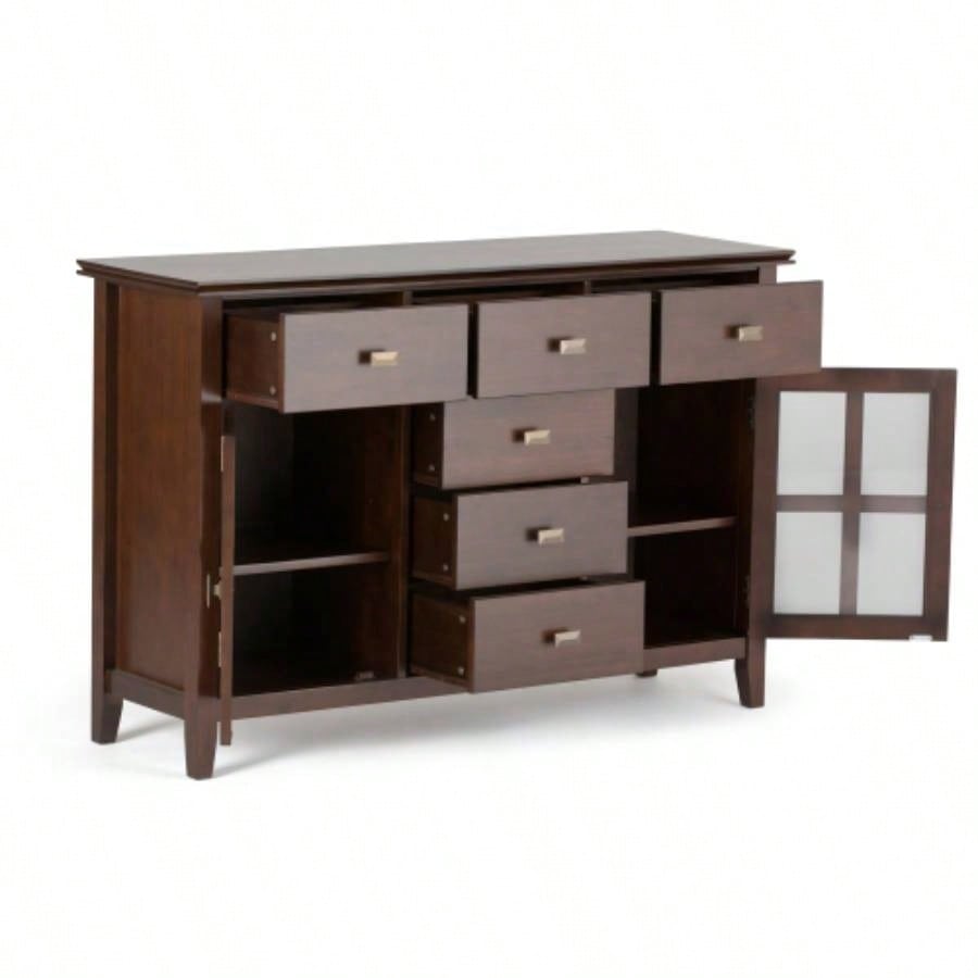 Artisan Solid Wood Sideboard Buffet in Russet Brown