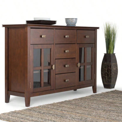 Artisan Solid Wood Sideboard Buffet in Russet Brown