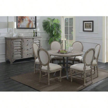 Taupe Louvred Door Buffet