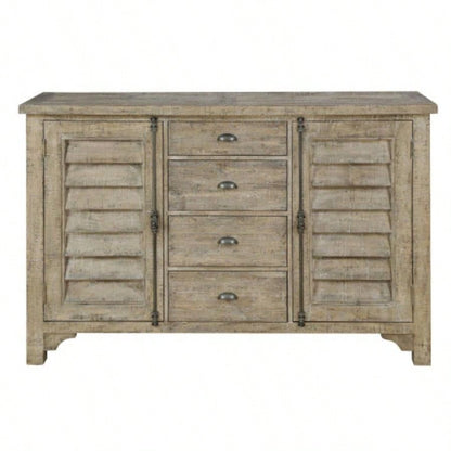 Taupe Louvred Door Buffet