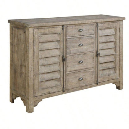 Taupe Louvred Door Buffet