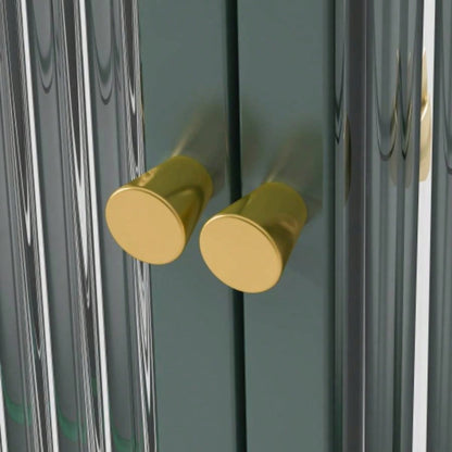 3 Door Arched Wall Mounted Glass Cabinets Kitchen, Living Room and BathroomDark green