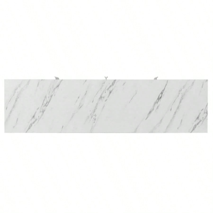 TREXM Modern sideboard with Four Doors, Metal handles and Adjustable Shelves Kitchen Cabinet White