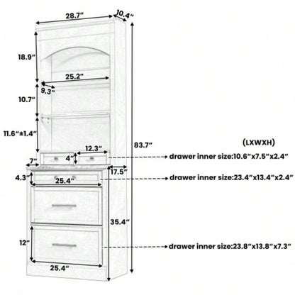 Assembly Video Provided TOPMAX Modern 83.7inch High Kitchen Pantry, Freestanding Tall Kitchen Hutch with Faux Marble Top, Display Cupboard Cabinet with 5 Storage Drawers and Adjustable Shelf, Blue