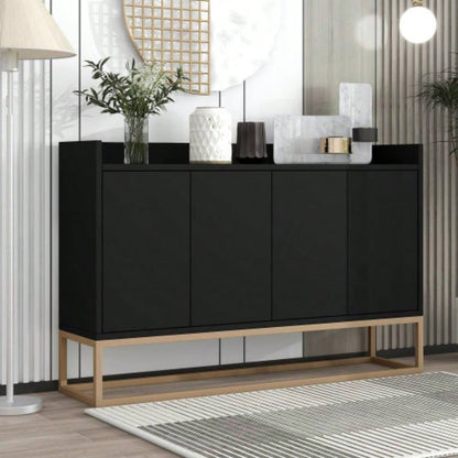 TREXM Modern Sideboard Elegant Buffet Cabinet with Large Storage Space Dining Room, Entryway Black