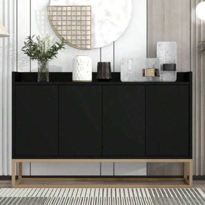 TREXM Modern Sideboard Elegant Buffet Cabinet with Large Storage Space Dining Room, Entryway Black