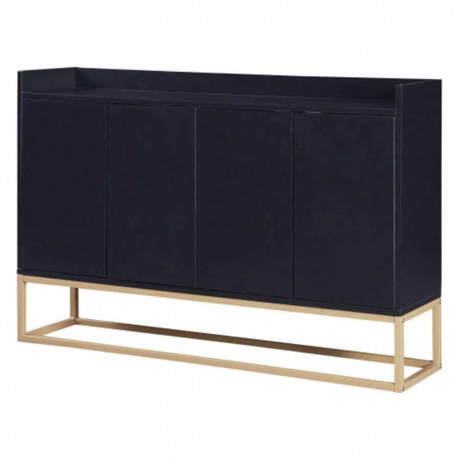 TREXM Modern Sideboard Elegant Buffet Cabinet with Large Storage Space Dining Room, Entryway Black