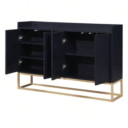 TREXM Modern Sideboard Elegant Buffet Cabinet with Large Storage Space Dining Room, Entryway Black