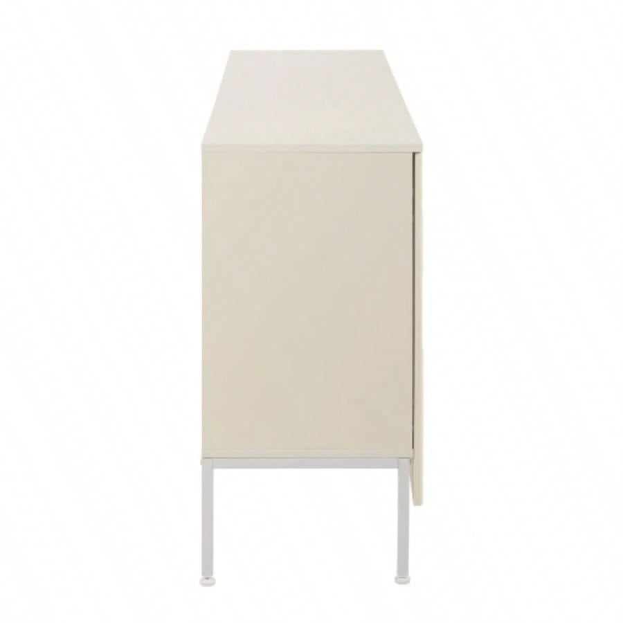 UStyle Elegant Sideboard Featuring Curved Bottom Doors with Arched Groove Design in a Stylish Four - Door Layout, Suitable Living Rooms, Entrance and Study