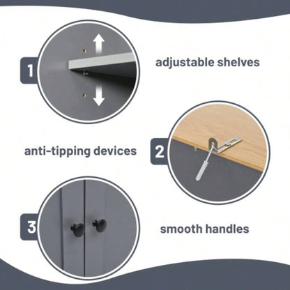 Assembly Video ProvidedTOPMAX 40.2x20x71.3inch High Freestanding Kitchen Pantry Large Cupboard Storage Cabinet with 2 Drawers, 2 Adjustable Shelves, 8 Door Shelves Kitchen, Dining Room, Gray