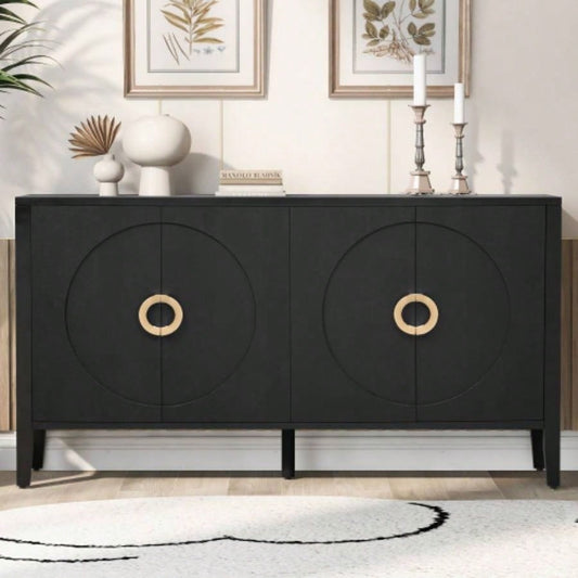 UStyle Sophisticated Fir Veneer Cabinet with Textured, Suitable Corridor, Entrance, Living Room, Study