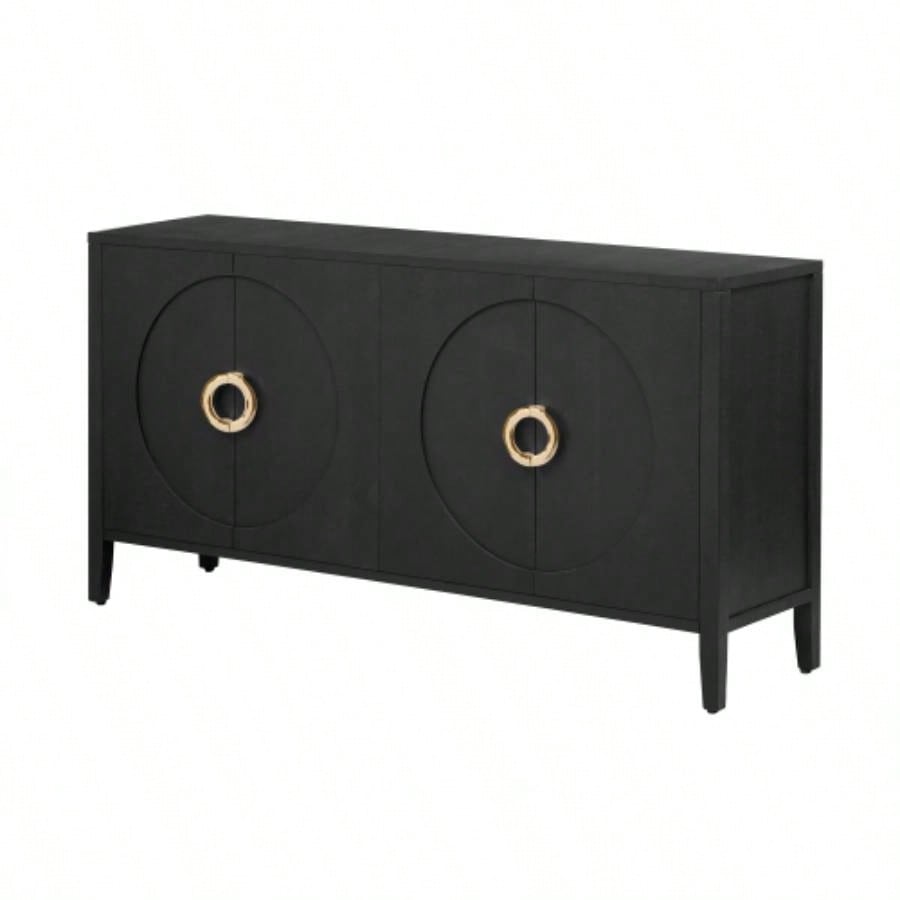 UStyle Sophisticated Fir Veneer Cabinet with Textured, Suitable Corridor, Entrance, Living Room, Study