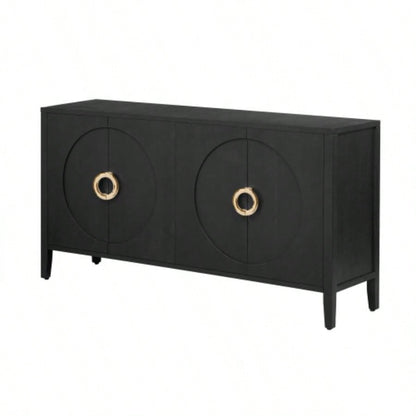 UStyle Sophisticated Fir Veneer Cabinet with Textured, Suitable Corridor, Entrance, Living Room, Study