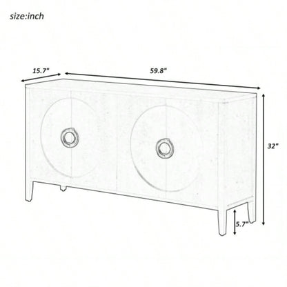 UStyle Sophisticated Fir Veneer Cabinet with Textured, Suitable Corridor, Entrance, Living Room, Study