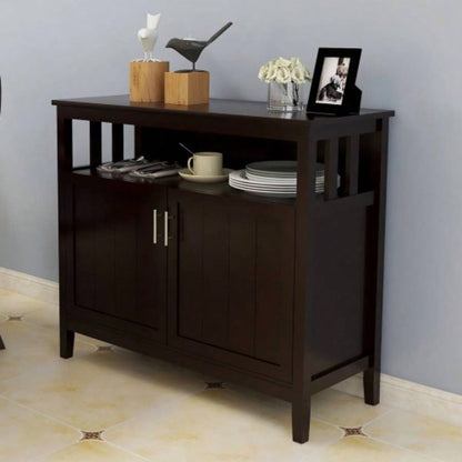 Kitchen Storage Sideboard And Buffet Server Cabinet - Brown Color