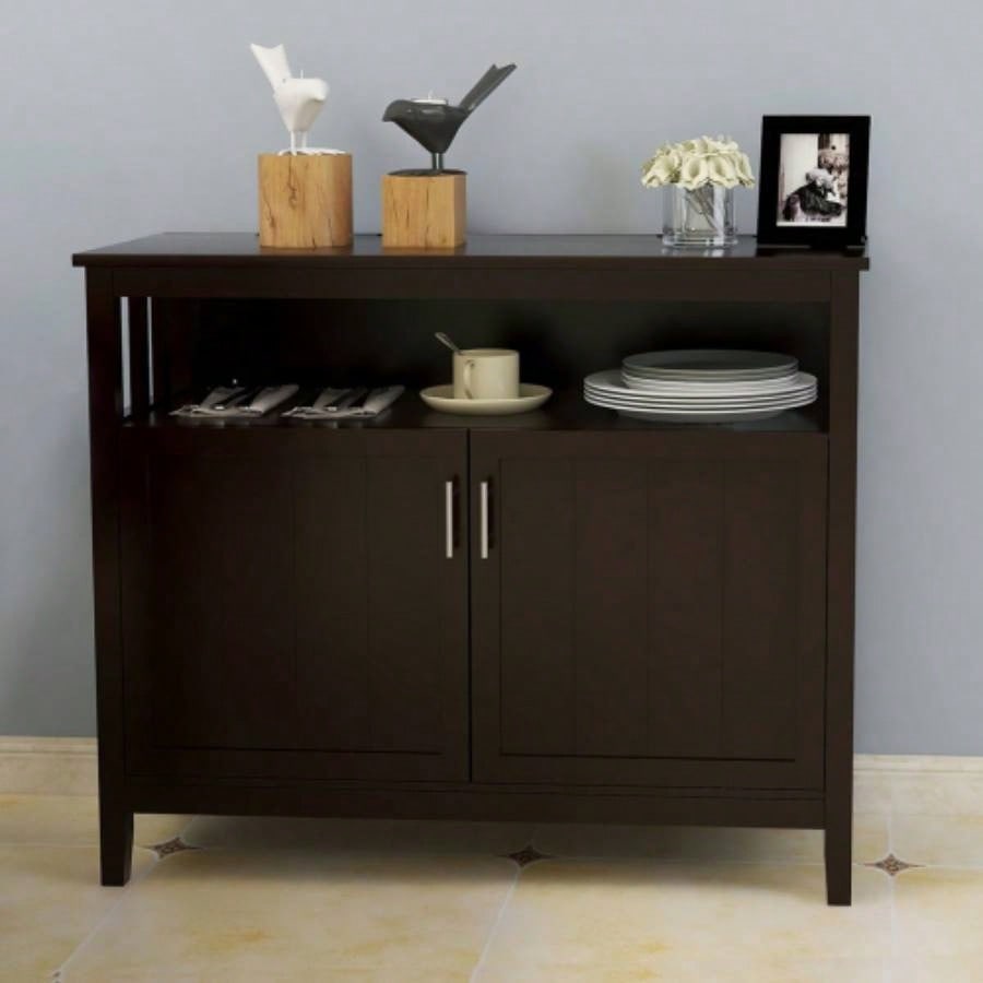 Kitchen Storage Sideboard And Buffet Server Cabinet - Brown Color