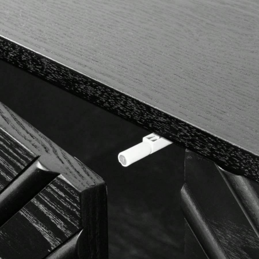 60.5 Buffet Cabinet with Storage, Farmhouse Fluted Sideboard with Geometric Pattern Adjustable Shelves, Mid Modern TV Stand Living Room Kitchen Dining Room Entryway, Black