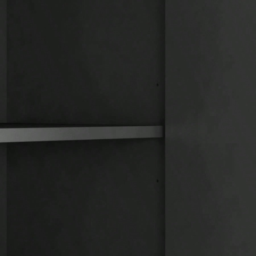 Black Modern Buffet Cabinet with Storage, Fluted Sideboard Large Buffet with Adjustable Shelves, Credenza, Accent Cabinet Console Table