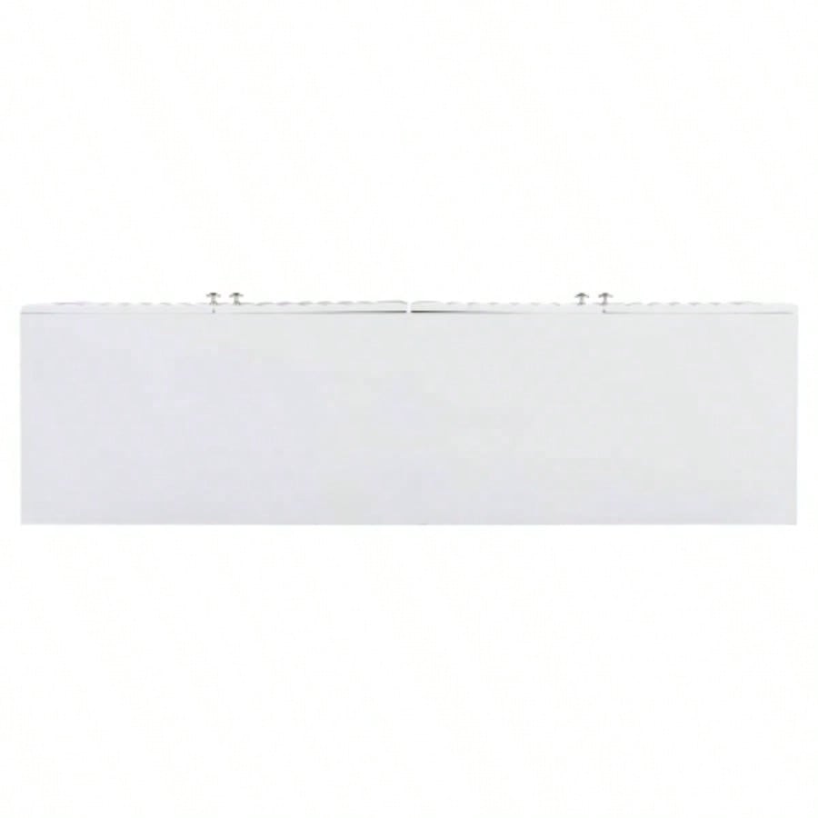 USTYLE Elegant Four - Door Sideboard with Wavy Pattern Doors, Cylindrical, and Sleek Metal Handles, Adjustable, Suitable Study, Entryway and Living Room