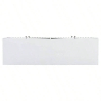 USTYLE Elegant Four - Door Sideboard with Wavy Pattern Doors, Cylindrical, and Sleek Metal Handles, Adjustable, Suitable Study, Entryway and Living Room