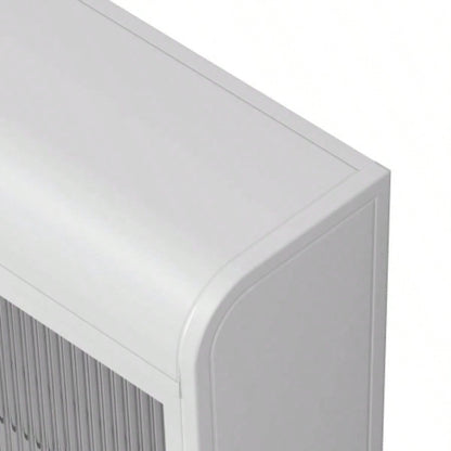 3 Door Arched Wall Mounted Glass Cabinets Kitchen, Living Room and BathroomWhite