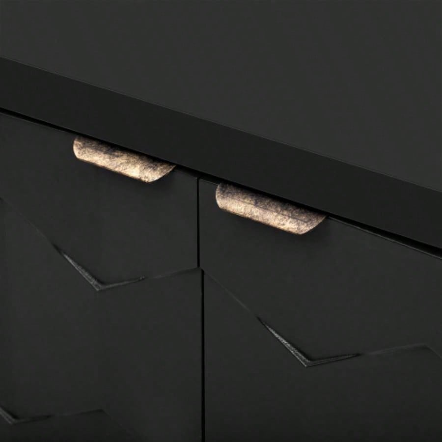 USTYLE Luxurious Four - Door Sideboard with Honeycomb Patterned Doors, Offering Ample Storage Study, Entrance and Living Room